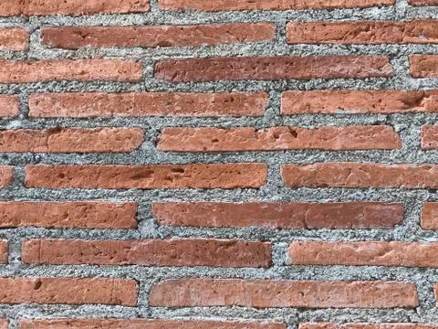 Full frame of brick and cement wall in day light Stock-Fotos