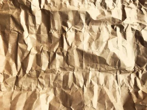 Full frame of dramatic brown crumpled paper looks like rock Stock Photos