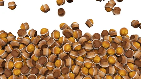 Full frame of falling cupcakes on white background. Vídeo Stock 294491431