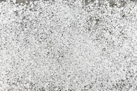 Full Frame Flatlay of A Thin Fresh Layer of Graupel Snow Stock Photos