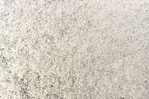 Full Frame Flatlay of A Thin Fresh Layer of Graupel Snow Foto stock