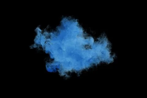 Full frame of forms and textures of an explosion of powder and smoke of col.. Foto stock