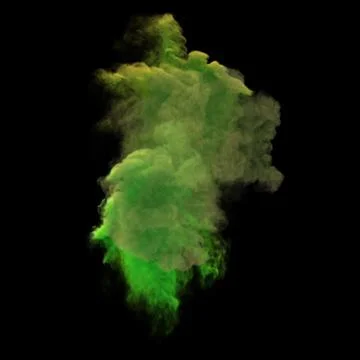 Full frame of forms and textures of an explosion of powder and smoke of col.. Stock Photos