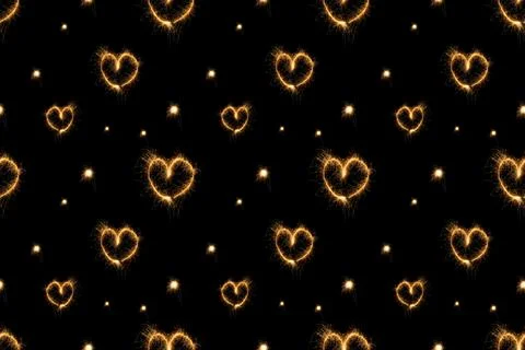Full frame hearts light signs Stock Photos
