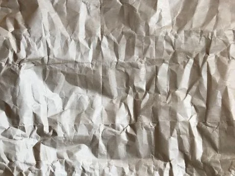 Full frame of light brown crumpled paper Stock Photos