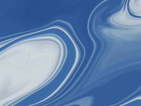 Full frame liquid marble blue-white tone background and texture. Stock Illustration