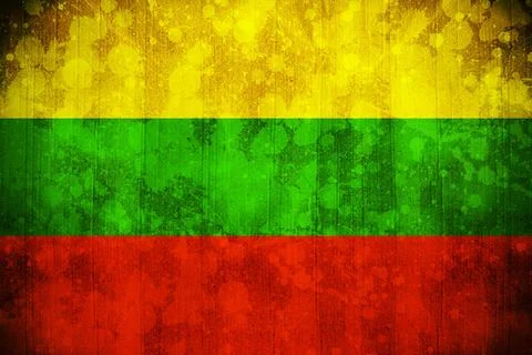 Full frame of Lithuanian Flag Stockfoto's