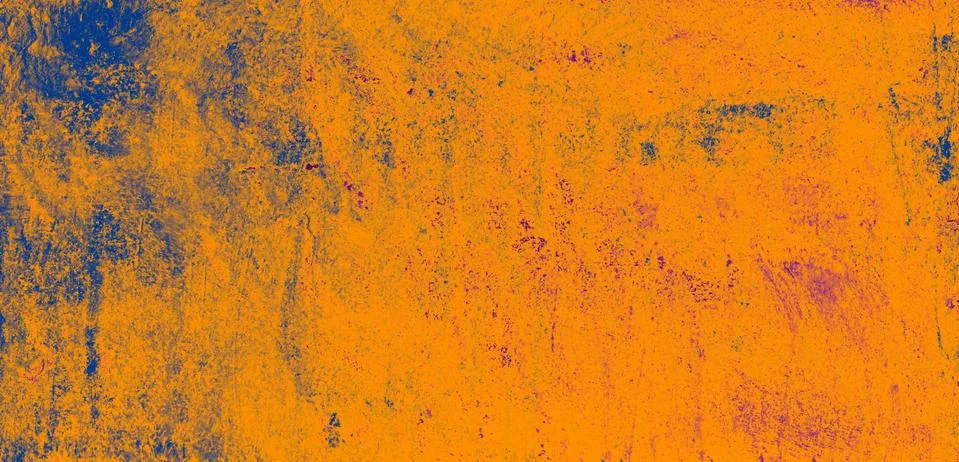 Full Frame Orange Blue Washed Speckled Painted Cement and Concrete Background Illustrazione stock