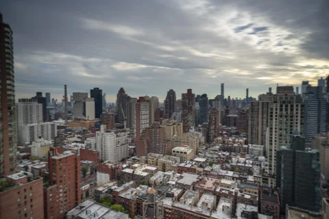 Full Frame Panning Manhattan Cityscape (First of Four) Stock Footage 255538403