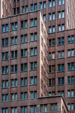 Full frame pattern of windows in office building. Abstract background Stock Photos