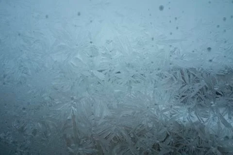 Full frame of a pattern of winter frost window Stock-Fotos