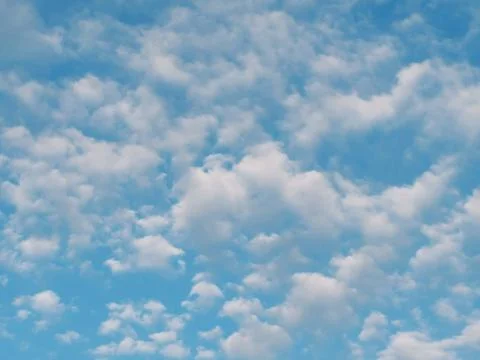 Full frame of pretty blue sky with pale white cloud formation Stock Photos