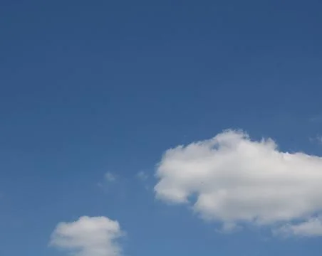 Full frame of pretty blue sky with pale white cloud formation Stock Photos