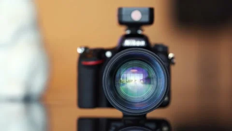 Full-frame reflex camera Nikon D750. Moscow Russia June 4, 2021 Stock Footage 155198507