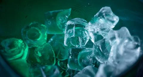 Full frame of refreshing water in cold ice Stock Photos