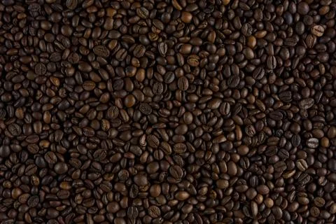 Full frame of roasted coffee beans Stock Photos