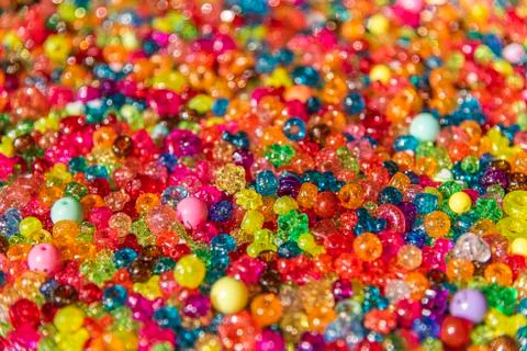 Full Frame Shot Of Colored Beads Stock Photos