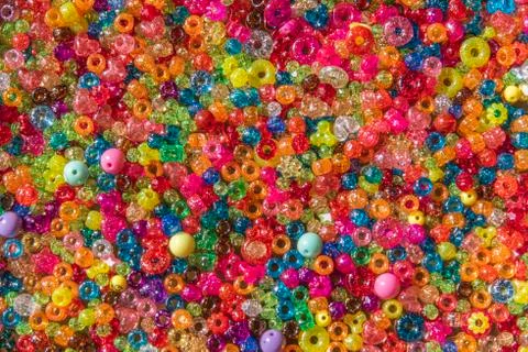 Full Frame Shot Of Colored Beads Stock Photos