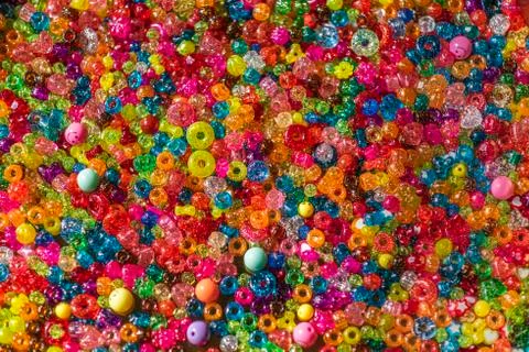 Full Frame Shot Of Colored Beads Stock Photos