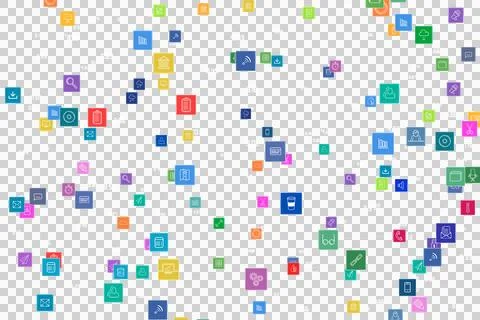 Full frame shot of colorful computer icons Stock Photos