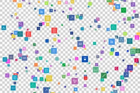 Full frame shot of computer icons Illustrazione stock