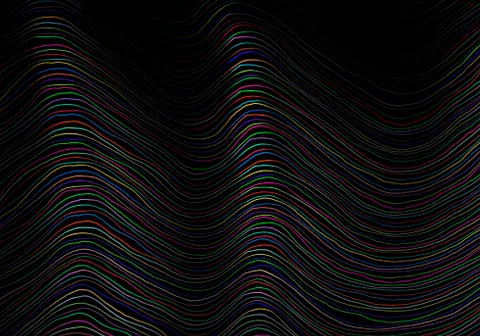 Full frame shot of multi colored wave pattern Illustrazione stock
