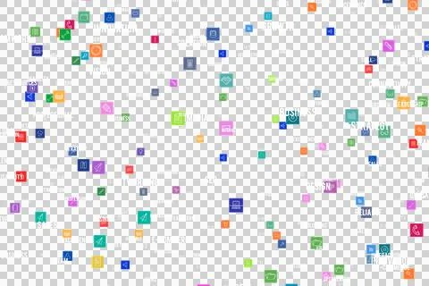 Full frame shot of multi colored computer icons Stock Illustration