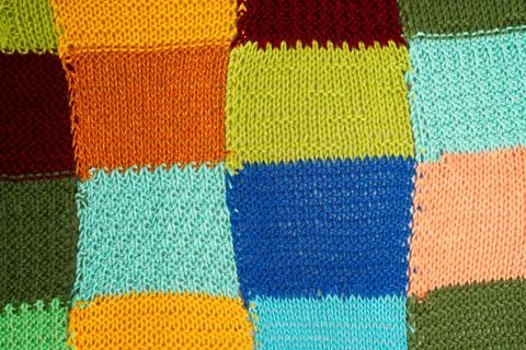 Full Frame Shot Of Multi Colored Patterned Woolen Textile Stock Photos