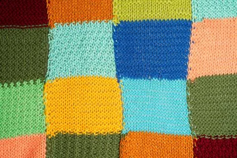Full Frame Shot Of Multi Colored Patterned Woolen Textile Stock Photos