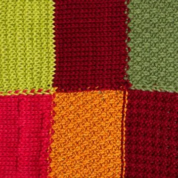 Full Frame Shot Of Multi Colored Patterned Woolen Textile Stock Photos