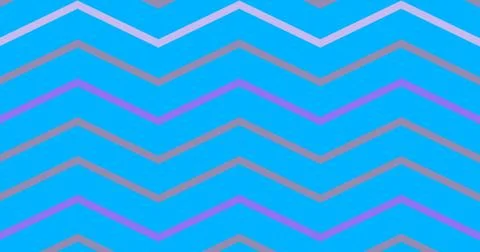 Full frame shot of multicolored zigzag patterns against blue background, copy Stockillustratie
