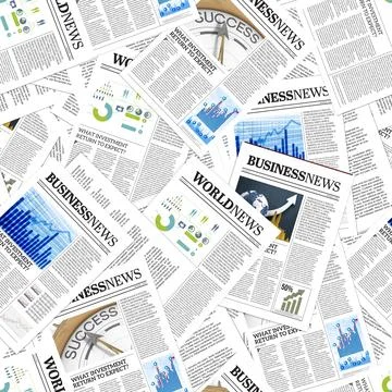 Full frame shot of newspapers Stock Illustration