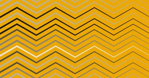 Full frame shot of white and black zigzag patterns against yellow background, 스톡 일러스트