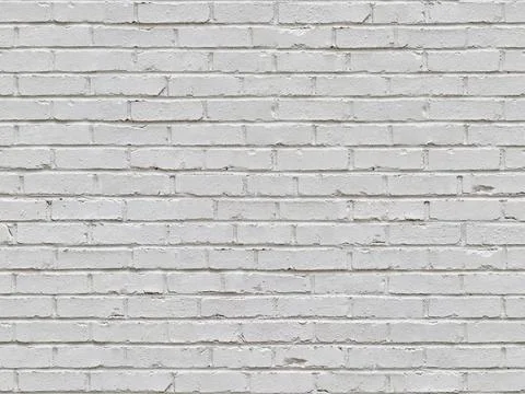Full frame shot of white painted brick wall, abstract background 스톡 사진