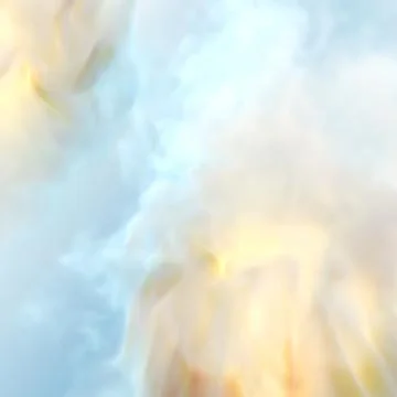 Full frame smoke of yellow color and white color on a blue background. Illustrazione stock