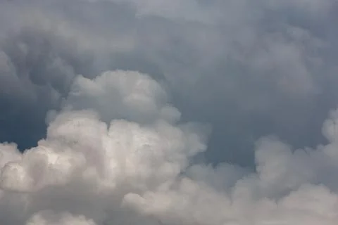 Full frame summer storm clouds solid background 스톡 사진