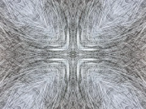 Full Frame Texture Background of Symmetrical Scratched Metal Pattern Stock Photos