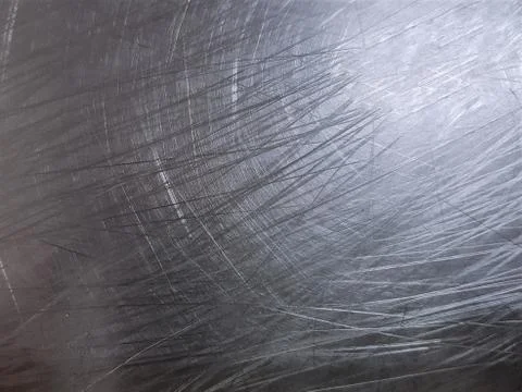 Full Frame Texture of Circular Scratches on Stainless Steel Plate Stock Photos