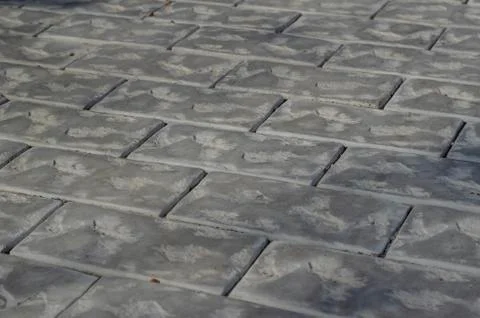 Full frame of texture of gray stone on the sidewalk. Stock Photos