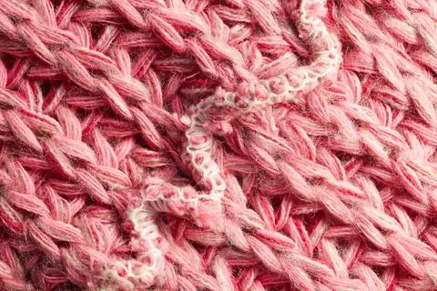 Full frame of the texture of knitted fabric made of wool thread. Stock Photos