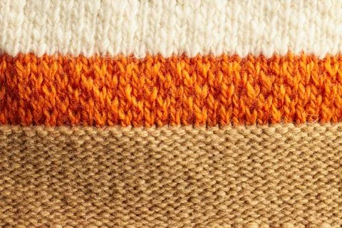 Full frame of the texture of knitted fabric made of wool thread. 스톡 사진
