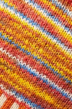 Full frame of the texture of knitted fabric made of wool thread. 스톡 사진