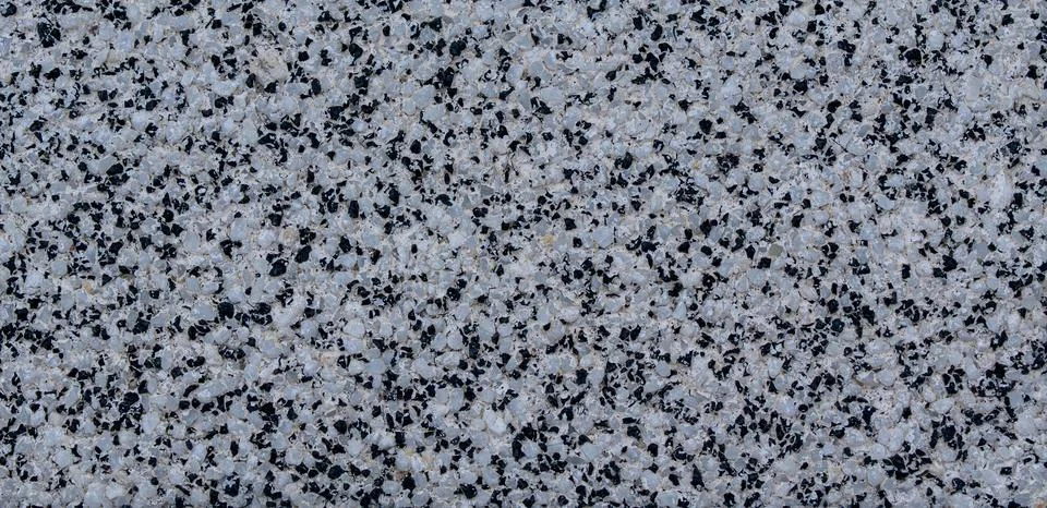 Full frame texture of mosaic plaster wall coating with black and white mineral Stock-Fotos