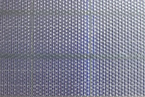 Full frame texture of portable solar panel cell. Stock Photos