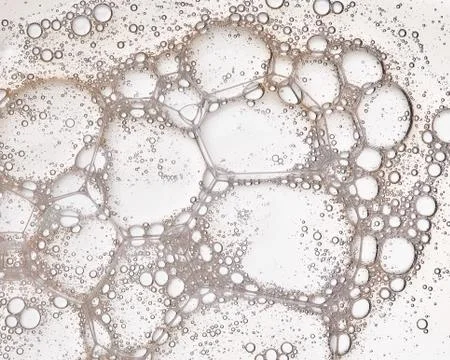 Full frame of the textures formed by the bubbles and drops Stock Photos