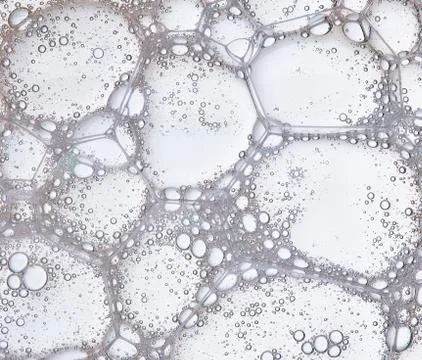 Full frame of the textures formed by the bubbles and drops Stock Photos