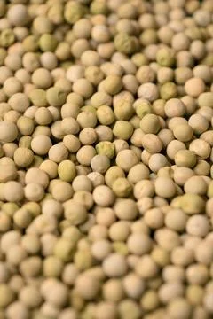 Full Frame Top View of Raw Dried Green Peas Healthy Plant Based Cooking Ing.. Stock Photos