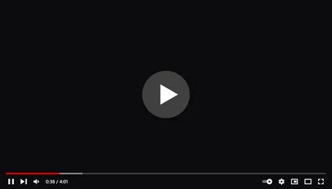 Full frame video player element mockup template. Video player interface design Illustrazione stock