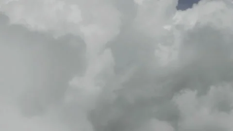 Full Frame View of Thick Overcast Grey Storm Clouds Stock Footage 337946879