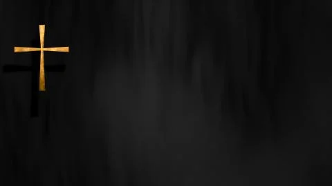 Full Frame Waving Flag of Byzantine Christian Cross on Black Velvet Background Stock Illustration